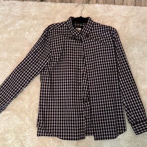 Club Monaco Blue Checkered Button Down